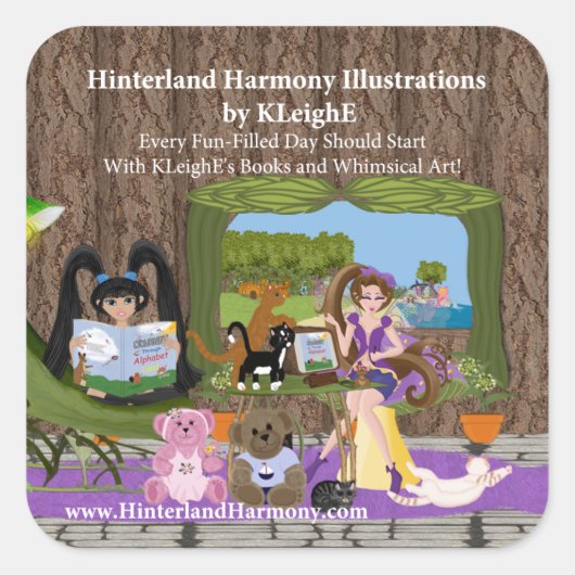 Hinterland Harmonie Quadratischer Aufkleber (Vorderseite)