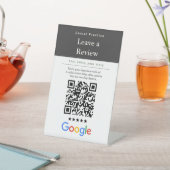 Hinterlassen Sie einen Bewertungs-QR-Code-Schild G Sockelschild (In SItu)