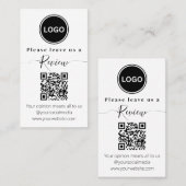 Hinterlassen Sie uns eine Bewertung | QR-Code Mode Visitenkarte (Vorne/Hinten)