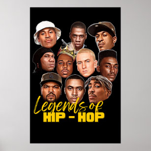 Hinterlassenschaften von Hip Hop Rap Illustration Poster