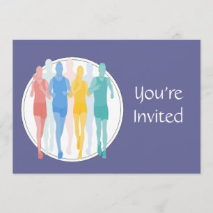 Hinterlaufendes laufendes Ereignis Einladung