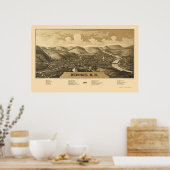 Hinterlegung, NY Panoramic Karte - 1887 Poster (Küche)