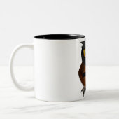 Hinterlistige Ninja Eule Zweifarbige Tasse (Links)
