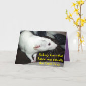 hinterlistige Ratte, Geburtstagskarte Karte (Gelbe Blume)