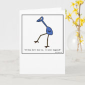 Hinterlistiger Vogel - Gruß-Karte Karte (Gelbe Blume)