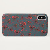 Hinterlistiges Kraken-Muster Case-Mate iPhone Hülle (Rückseite (Horizontal))