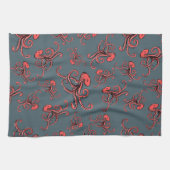 Hinterlistiges Kraken-Muster Geschirrtuch (Horizontal)