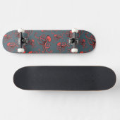 Hinterlistiges Kraken-Muster Skateboard (Horizontal)
