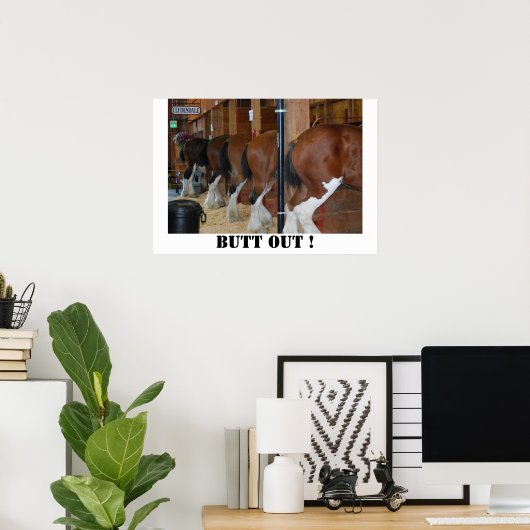 Hintern aus Pferdeplakat Poster (Heimbüro)