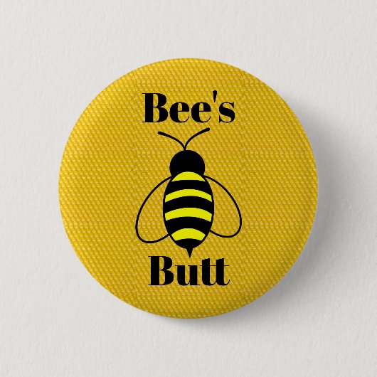 Hintern der Biene Button (Vorderseite)