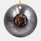 Hintern der Zigarette in Silver Smokers Ashtray, F Keramik Ornament (Hinten)