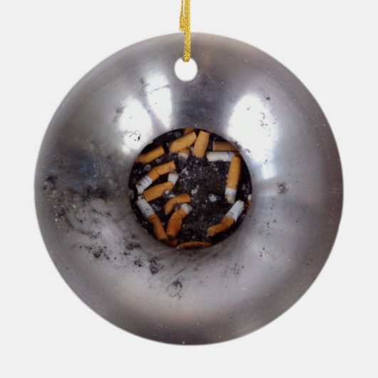 Hintern der Zigarette in Silver Smokers Ashtray, F Keramik Ornament (Hinten)