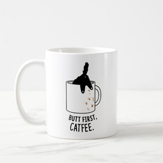 Hintern First, Cat-fee-Cat-Tasse Kaffeetasse (Links)