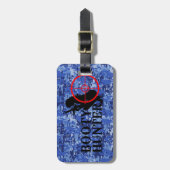 Hintern Hunter für die blaue Camouflage der Marine Gepäckanhänger (Vorderseite vertikal)