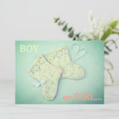 Hintern in Herzform Geschlecht offenes Party Einladung (Stehend Vorderseite)