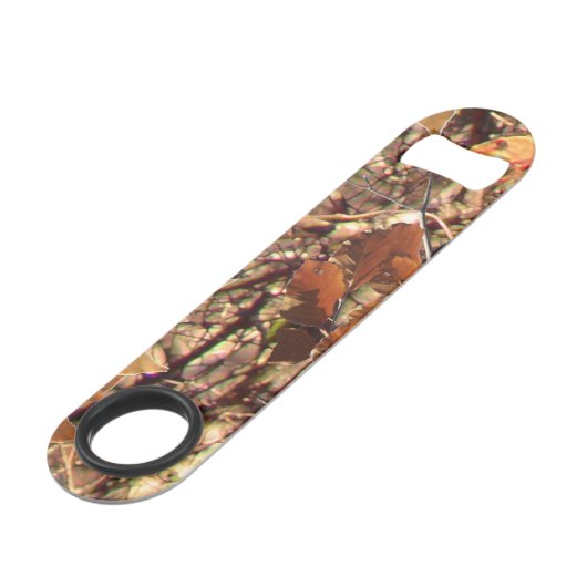 Hintern-Jäger auf Fall-Camouflage Speedflaschenöffner (Rückseite Schrägansicht)