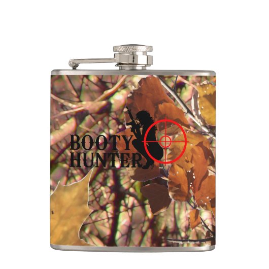 Hintern Junter auf Herbst-Camouflage Flachmann (Vorderseite)