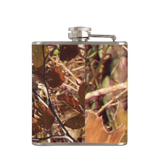 Hintern Junter auf Herbst-Camouflage Flachmann (Rückseite)