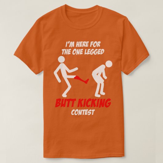 Hintern Kicking Contest Leg Amputee T-Shirt (Design vorne)