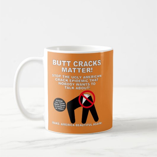 Hintern knackt Angelegenheits-Tasse Kaffeetasse (Links)
