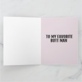 HINTERN MAN FUNNY BIRTHDAY Grußkarte Karte (Innenseite)