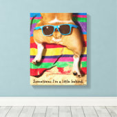 Hintern mit Sonnenbrille Leinwanddruck (Insitu (Holzboden))