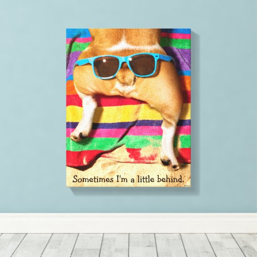 Hintern mit Sonnenbrille Leinwanddruck (Insitu (Holzboden))