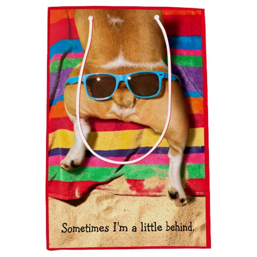 Hintern mit Sonnenbrille Mittlere Geschenktüte (Vorderseite)