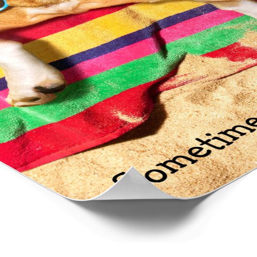 Hintern mit Sonnenbrille Poster (Ecke)