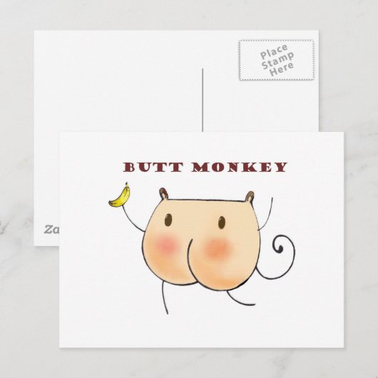 Hintern Monkey Postkarte (Vorne/Hinten)