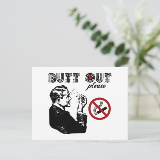 Hintern raus. Bitte Postkarte (Stehend Vorderseite)