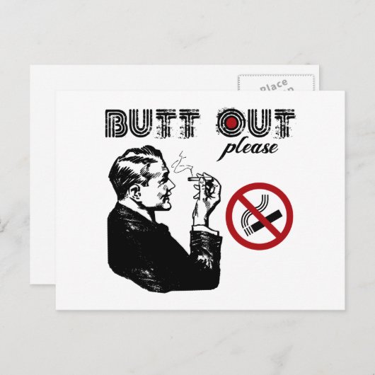 Hintern raus. Bitte Postkarte (Vorne/Hinten)