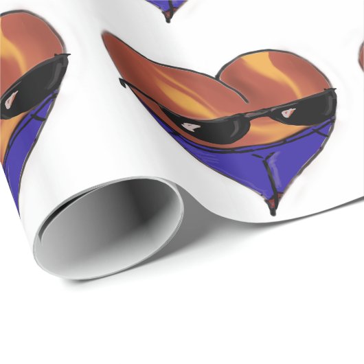 Hintern-Schatten Geschenkpapier (Rolleneckpunkt)