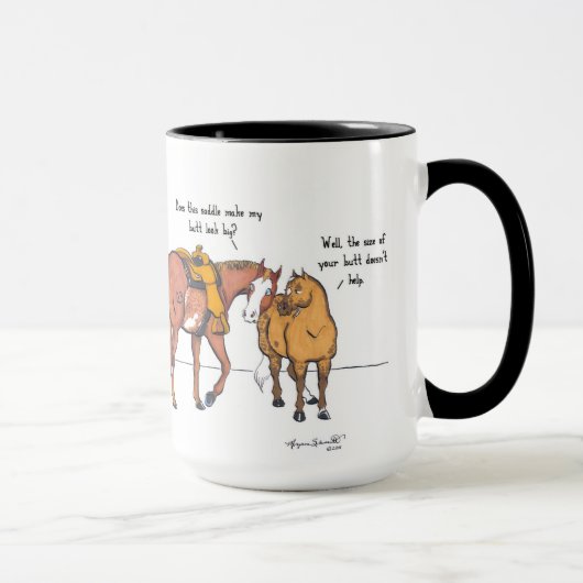 Hintern schaut große Tasse (Rechts)