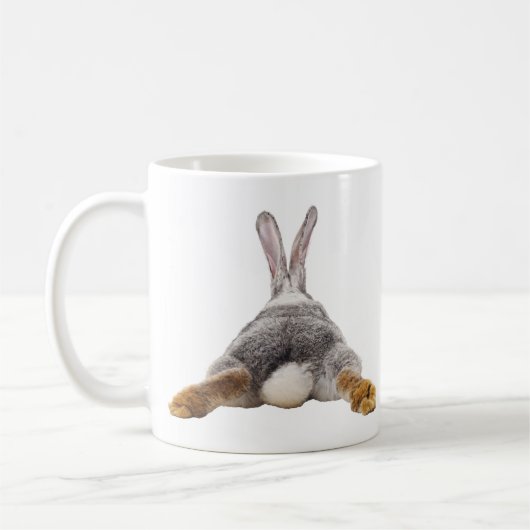 Hintern Schwanz Niedlich Kaninchen Tasse (Links)