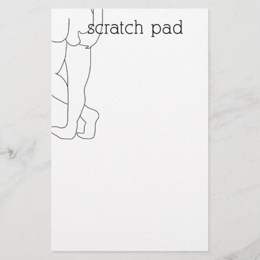 Hintern Scratch Pad Stationary Briefpapier (Vorderseite)