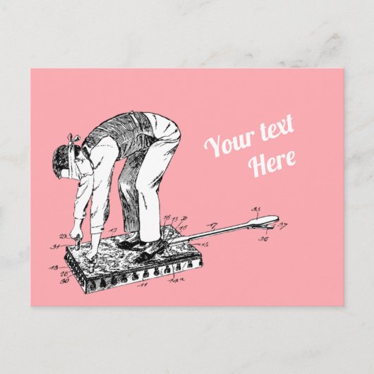 Hintern Spanmaschine Patentkarte Postkarte (Vorderseite)