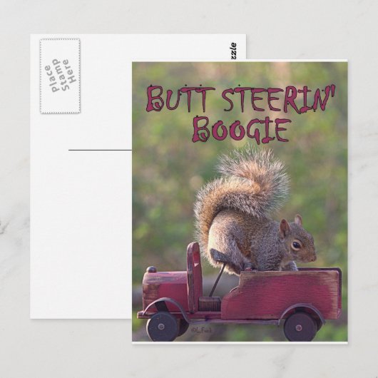 HINTERN STEERIN' BOOGIE POSTKARTE (Vorne/Hinten)