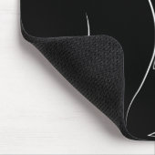 Hintern- und Weinuhr - B&W Mousepad (Ecke)