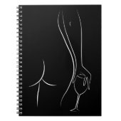 Hintern- und Weinuhr - B&W Notizblock (Vorderseite)