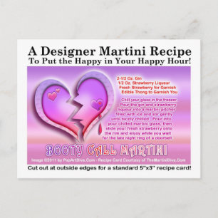Hintern Valentinstag Martini Rezept Postkarte