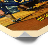 Hintern | Vintages Zitruszeichen Poster (Ecke)