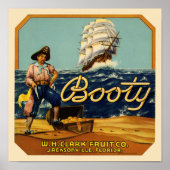 Hintern | Vintages Zitruszeichen Poster (Vorne)