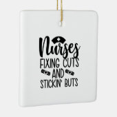 Hintern von Nurse Gift Nurse Fixin' Schneiden von  Keramikornament (Rechts)