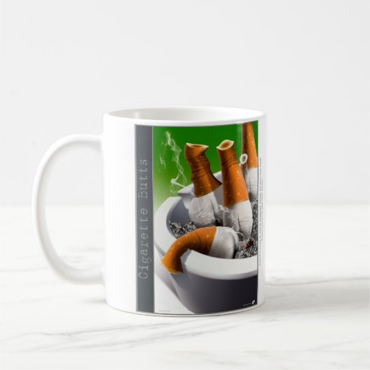 Hintern von Zigaretten Kaffeetasse (Links)