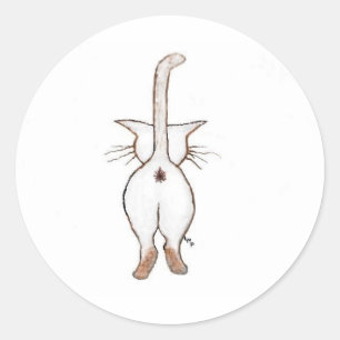 HINTERN WAS? RUNDER AUFKLEBER