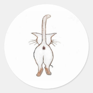 HINTERN WAS? RUNDER AUFKLEBER