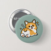 Hintern zuerst, Let's Nickerchen - Niedlicher Corg Button (Vorne & Hinten)