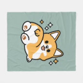 Hintern zuerst, Let's Nickerchen - Niedlicher Corg Fleecedecke (Vorderseite (Horizontal))