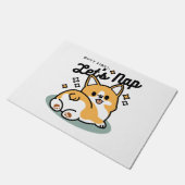 Hintern zuerst, Let's Nickerchen - Niedlicher Corg Fußmatte (Schrägansicht)